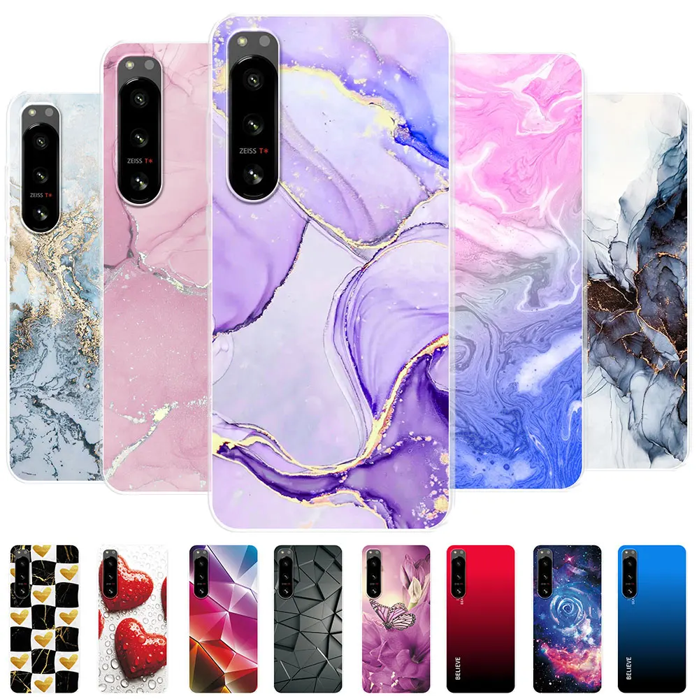 For Sony Xperia 5 Iv Case For Xperia 5 Iv Transparent Silicone Soft Tpu Phone Case For Sony Xperia 5 Iv Cover Back Fundas Bumper