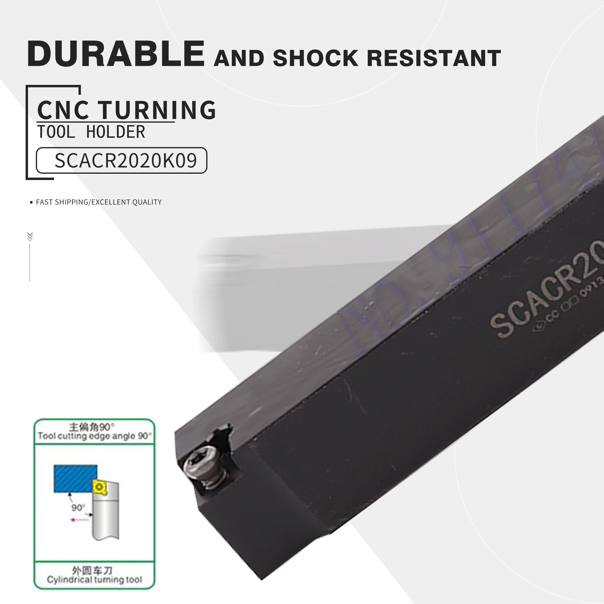 SCACR0808F06 SCACR1010H06 SCACR1212H09 90 degree SCACR1616K09 External Turning Tools CNC Lathe Cutting Tools SCACR2020K09 Holder mclnr1616h12 mclnr2020k12 mclnr2525m12 shockproof external tools holder 95 degree cnc tool holder for cnmg120404 08 lathe tool