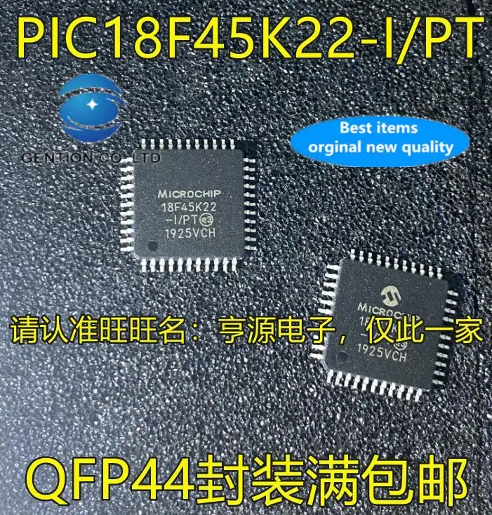 

5pcs 100% orginal new PIC18F45K22 PIC18F45K22-I/PT QFP44 pin microcontroller MCU microcontroller