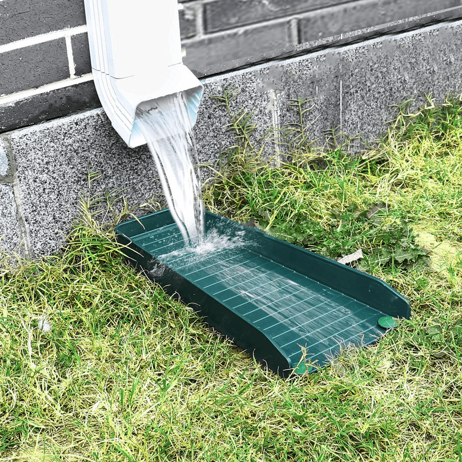 Rain Gutter Splash Block 2Pcs Gutter Valley Splash Blocks Downspout