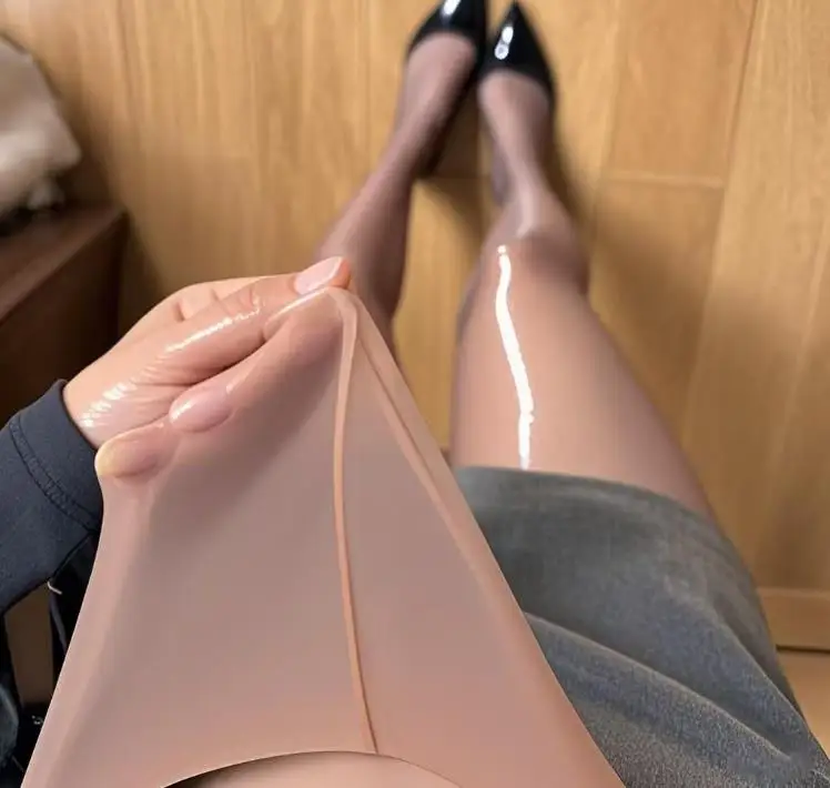 1 Paar sexy Ölstrumpfhose für Damen, modische glänzende Strumpfhose, Leggings, hochelastische, glänzende Ölstrümpfe, große Größen, Strumpfhose – Detail 8