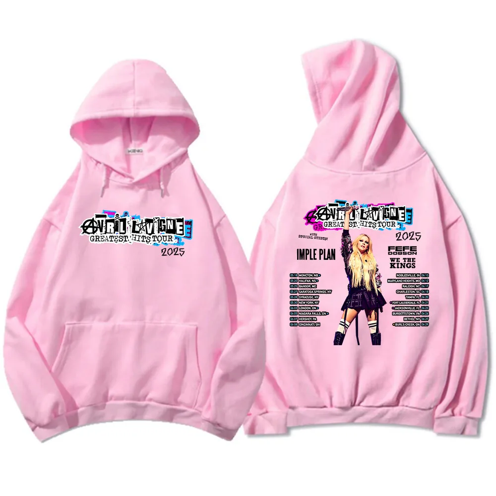Avril Lavigne Greatest Hits 2025 Tour Hoodies Winter Men/Women Soft Sweatshirts Sudaderas Hip Hop Fashion Style Pullovers Print – Detail 6