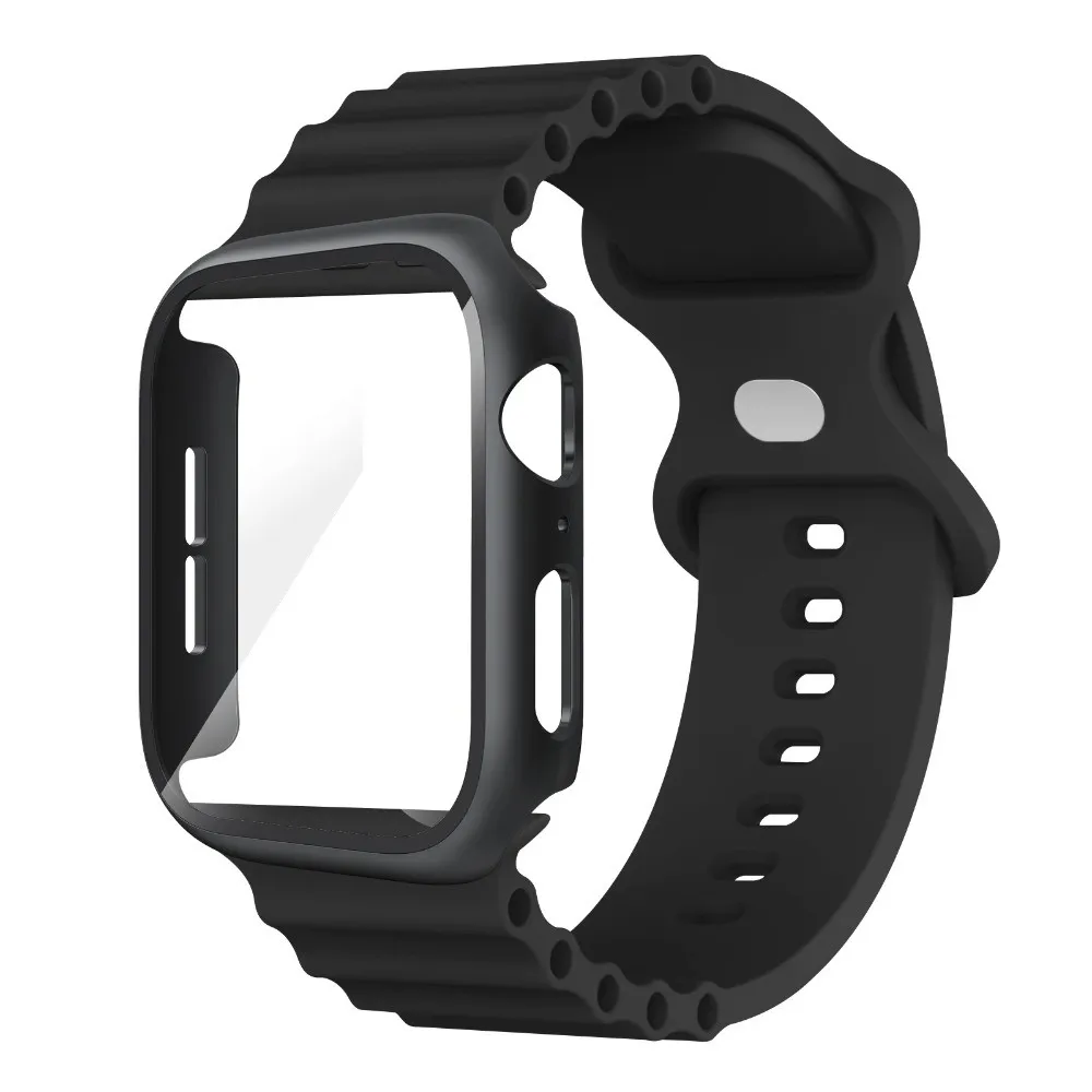 Premium Glass Case with Silicone Band - Stylish Protective Bracelet