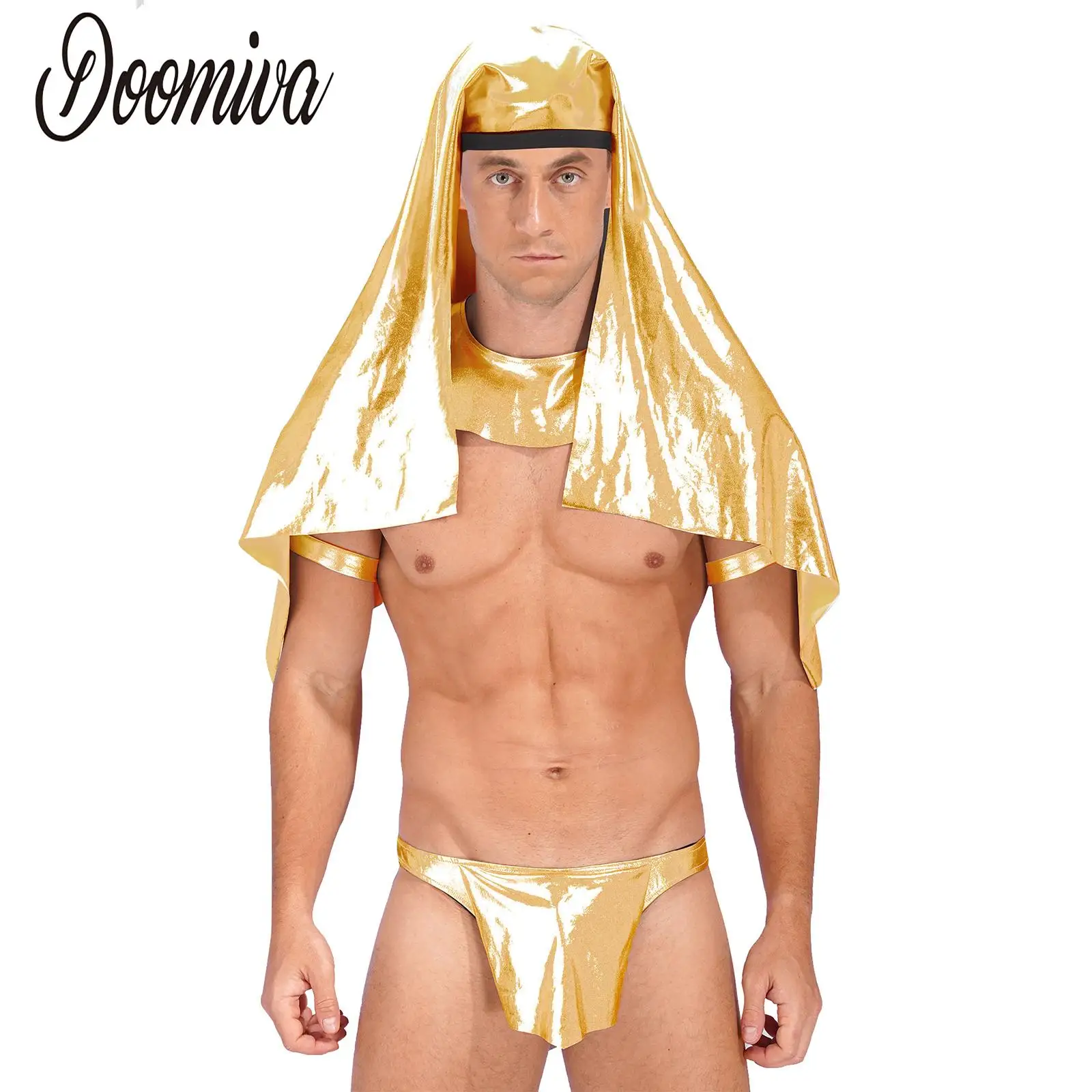 

Mens Ancient Egypt Role Play Costumes Adult Egyptian Pharaoh Tutankhamun King Halloween Cosplay Outfits Party Carnival Dress Up
