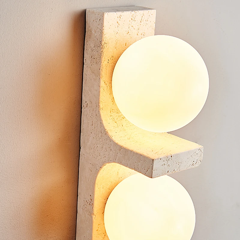 Japan Style LED Decor Wall Lamp Creative Fashion Stone Glass Home Light Bar Bedroom Foyer Lighting Fixtures