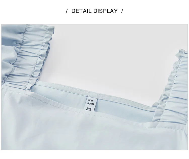 Dress Women Gentle And Feminine Style With Ruffled Trim And Square Neckline Summer New Bubble Sleeves Doll Dress