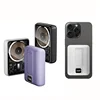 Q16 Portable Power Bank with Hidden Stand Magnetic Fast Charging Transparent Industrial Style 10000mA 6