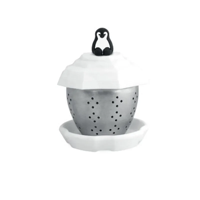 Creative Penguin Stainless Steel Strainer Filter Infuser Mesh Lovely Teapot Steeper for Tea Leaves Fine Mesh Coffee Filter Tea