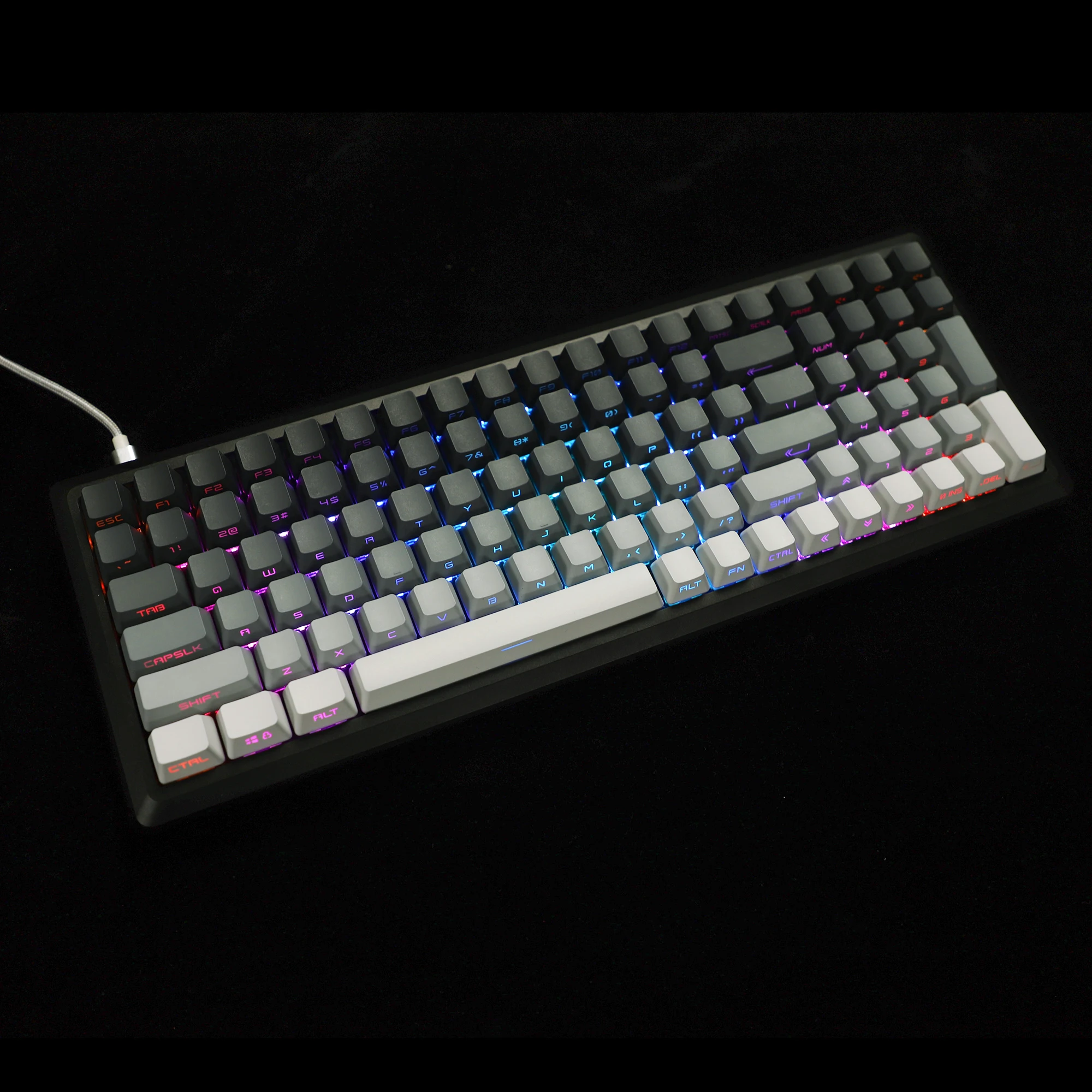 Pbt Double Shot Side-lit Através de Keycaps Retroiluminados Apto para Teclado Mecânico mx 108 96 87 Nj80 84 68 64 133 Teclas