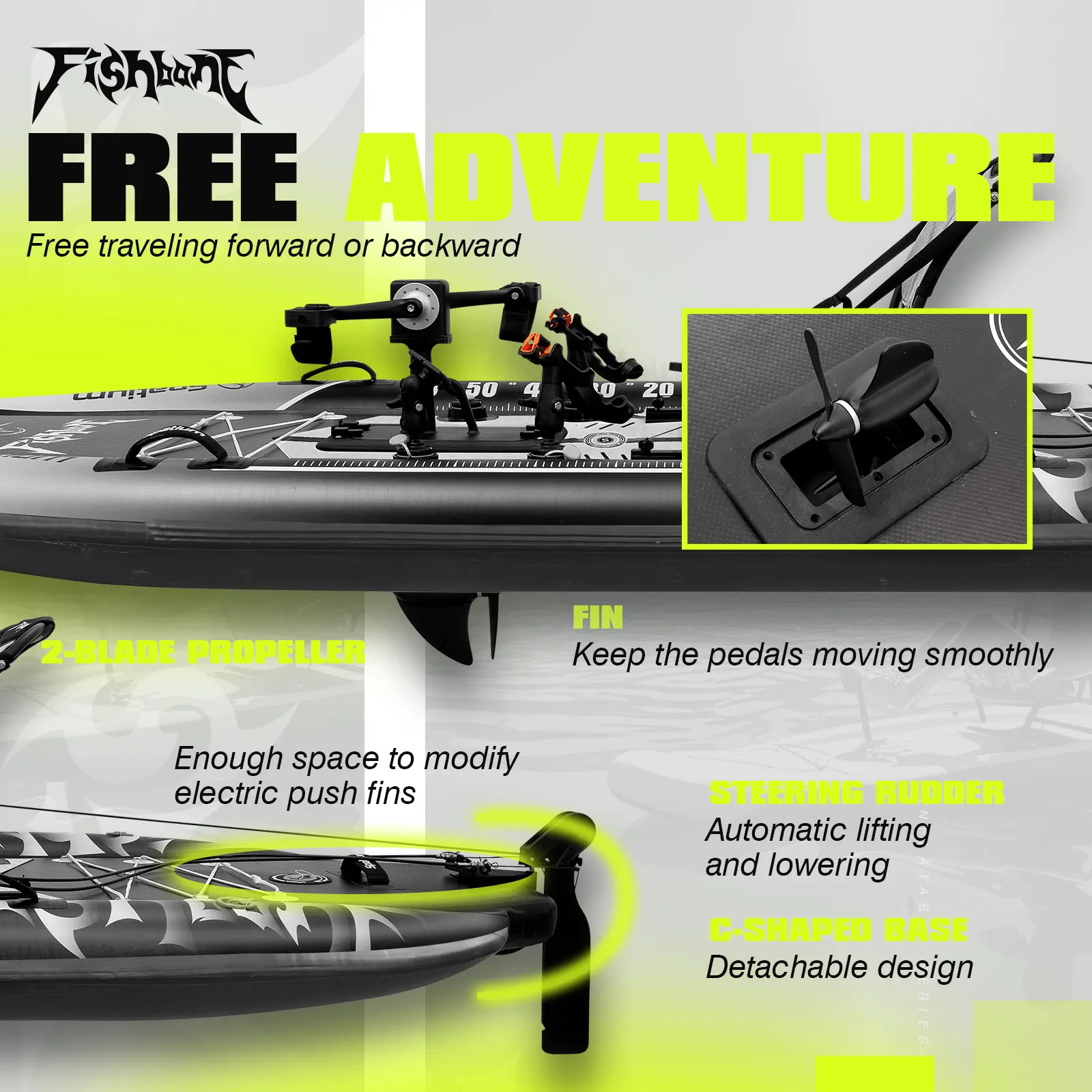 Pedal Inflatable Fishing Kayak 5