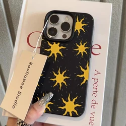 Yellow Sun Minimalist Vibrant Pattern Shockproof Phone Case for iPhone 15 Plus (1)