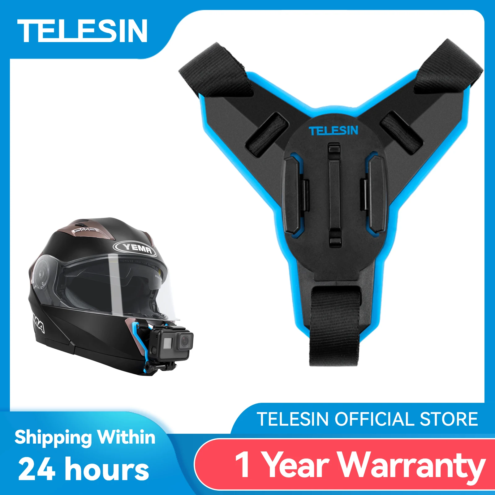 Telescopin supporto per cinturino per casco da moto supporto per mento  anteriore per GoPro Hero DJI Osmo Action Insta360 accessori per Action cam  - AliExpress