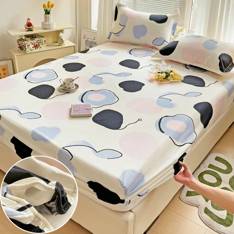 BonenjoyPureCottonFittedSheetSimpleStyleBedCoverSkinfriendly