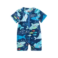 Toddler Baby Boy Swimwear Swimsuit Short Sleeve Rash Guard Bathing Suit Cute Little Boy s Beachwear 1