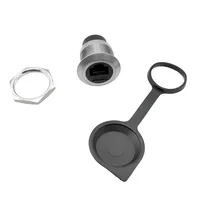 1Pcs Metal Round Socket Module D Type RJ45 Straight Through Network USB2.0 USB3.0 Connector Panel Mounting HDMI CAT6 - Image 2
