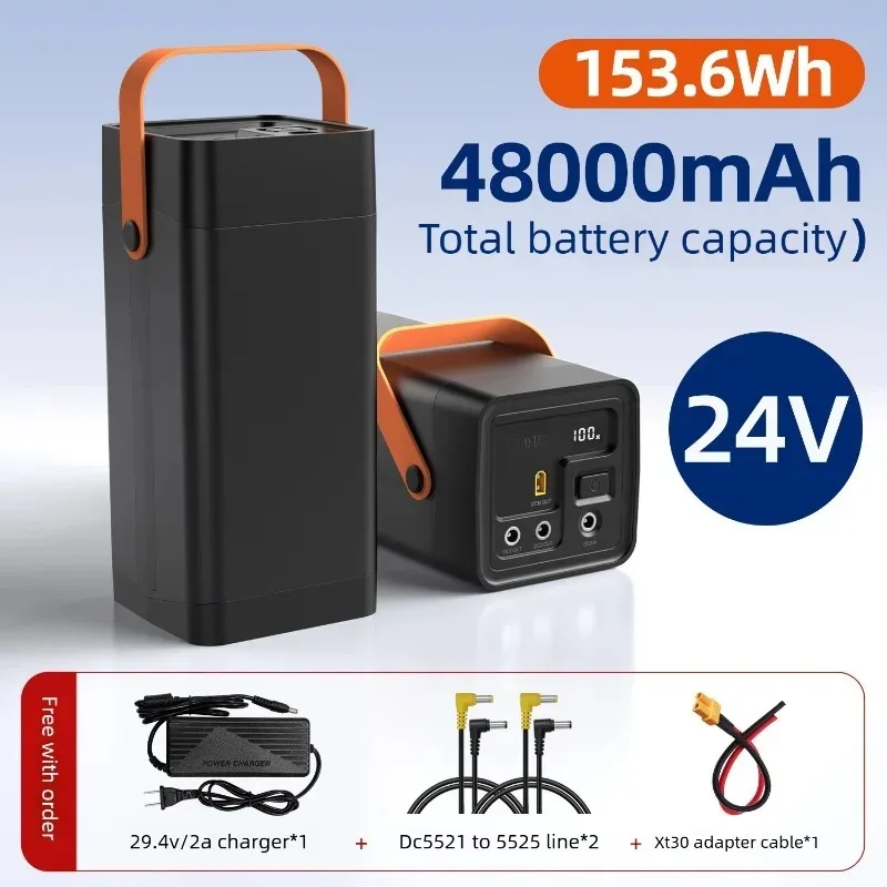 12V/24V 6Ah/12Ah Large Capacity LiFePO4 Battery 32700 Cell Solar Charging Portab