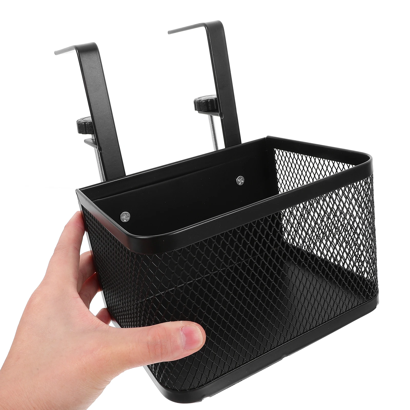 Clamp On Desk Organizer Basket Under Desk Storage Solution for Office Classroom Home No Drilling Required Cable Organizer Basket