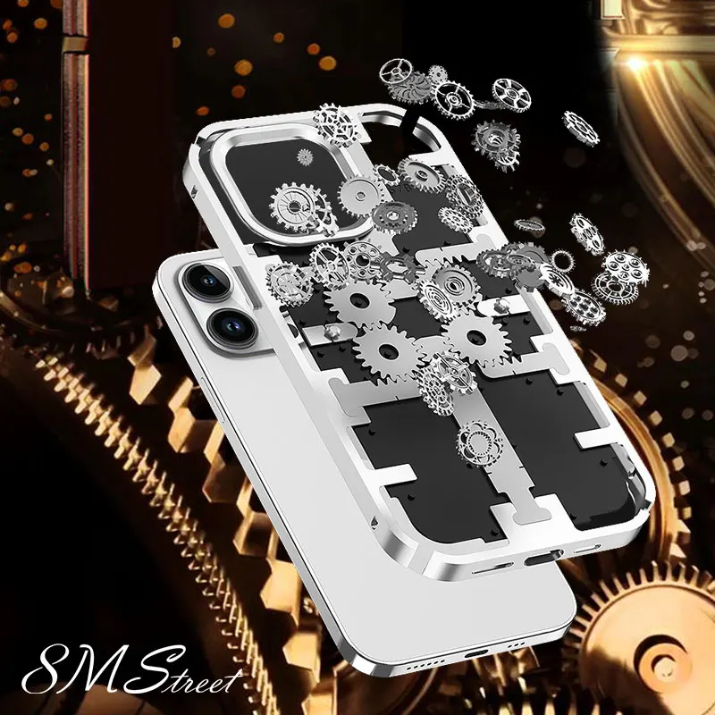 Heavy Duty Metal Armor Phone Case For Iphone 12 13 14 Pro Max