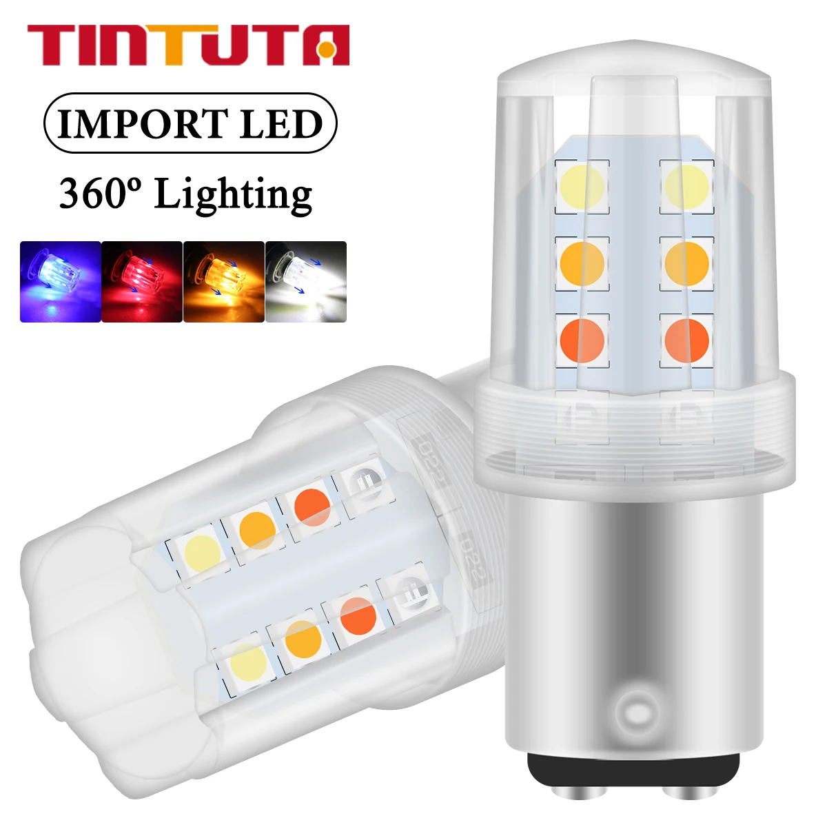 

TINTUTA 4 шт. 1157 BAY15D мотоциклетная фототормозная лампа Стробоскопическая Лампа Красный Синий Янтарный Белый Универсальный Canbus 12 В