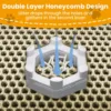 1Pc Large Size Cat Litter Mat-Advanced Honeycomb Double Layer Design,Urine Waterproof,Easy Cleaning,Scatter Control,Stay Clean 4
