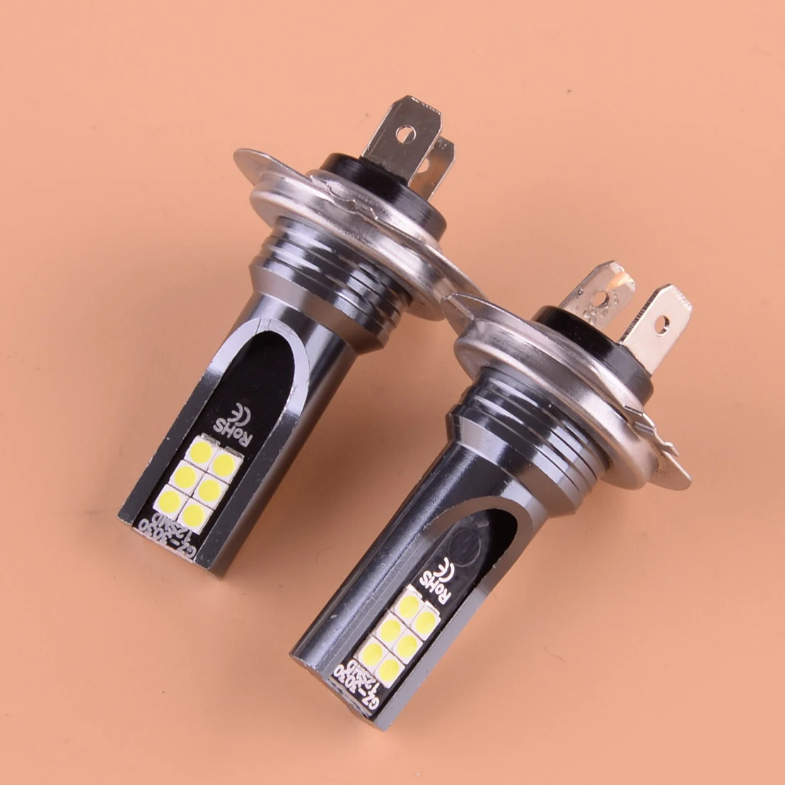 Universal 6500K 7500K DC 12V 24V 24W 2pcs Super Bright H7 White LED Car