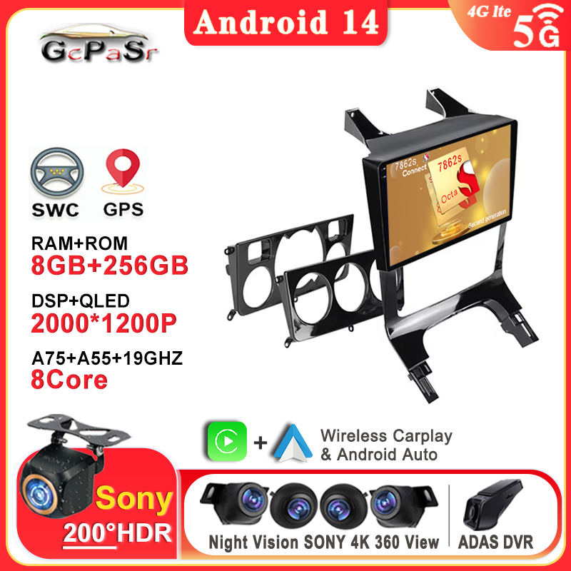 Android 14 Car Auto Radio Multimedia Player For Peugeot 3008 5008 AT MT 2009 -2015 GPS Serero Carplay Head Unit 5G No 2 Din DVD