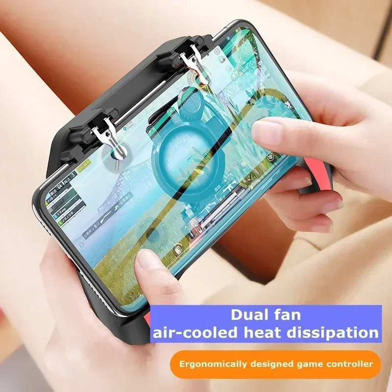 H10 Controller di gioco per cellulari a 4 dita con radiatore, joystick per mira e tiro, compatibile con iOS e Android._voghion.com