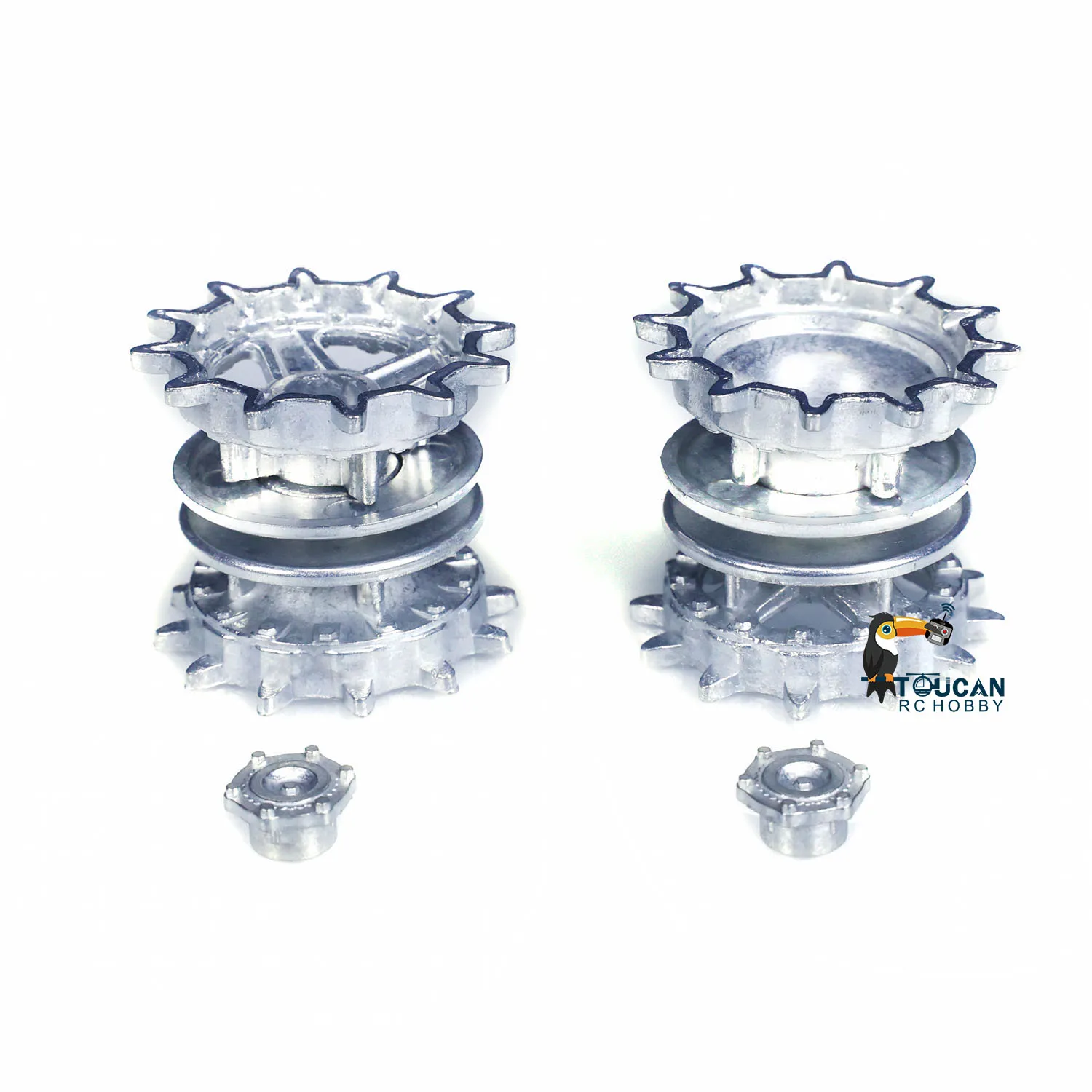 

1 Pair of RC Metal Sprockets Idlers Wheel for 1/16 HengLong Remote Control Tanks Russia T90 3938 Models Spare Parts TH22702