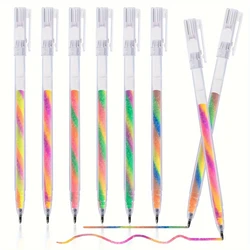 Vibrant Glitter Gel Highlighter Pen Set - Smooth Writing for Journals, Crafts & Cards (6-Pack) (B)