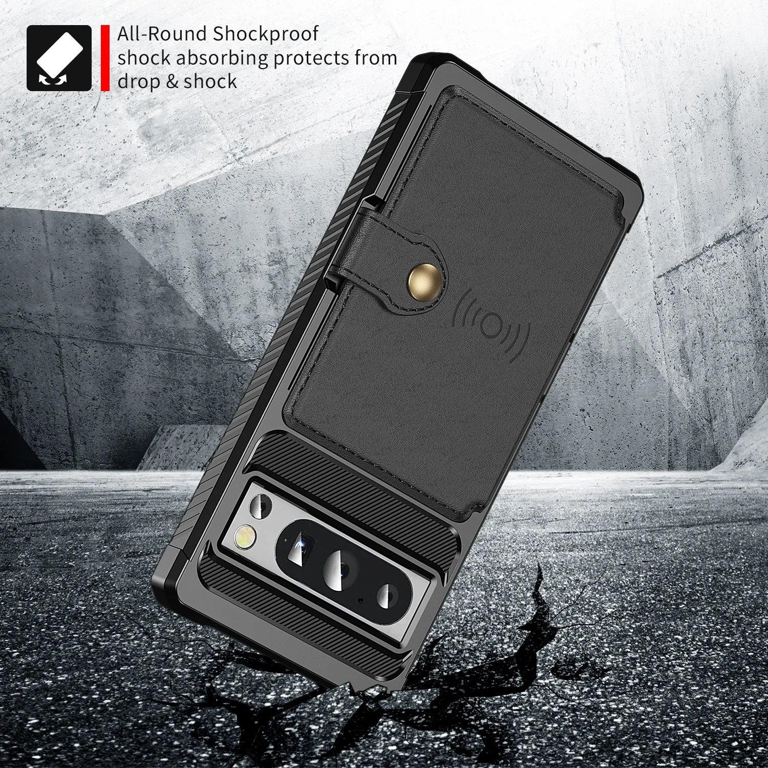 Luxury Card Slots Wallet Cover For Google Pixel 7 8 Pro 7A Heavy Duty Shockproof Soft TPU Silicone Armor Leather Cases