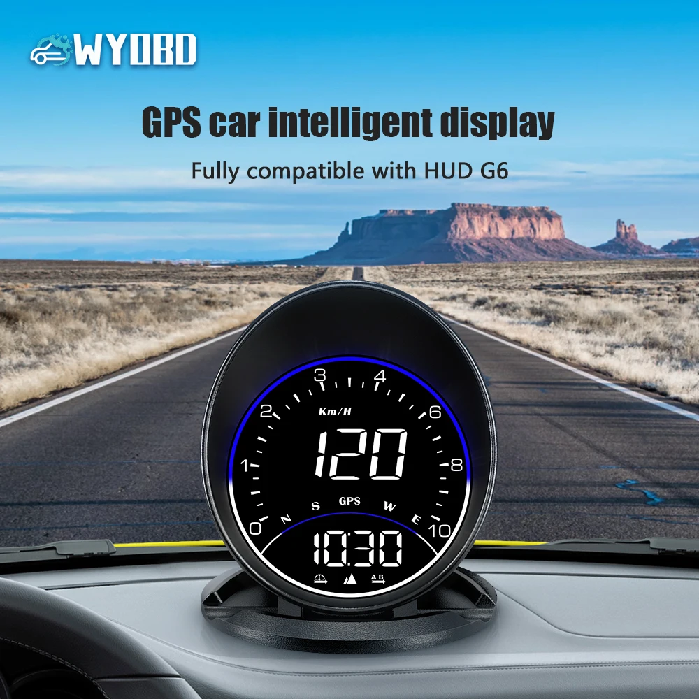 WYOBD – compteur de vitesse GPS G6 HUD, affichage tête haute, Direction de  la conduite automatique, accessoires de voiture compatibles avec toutes les