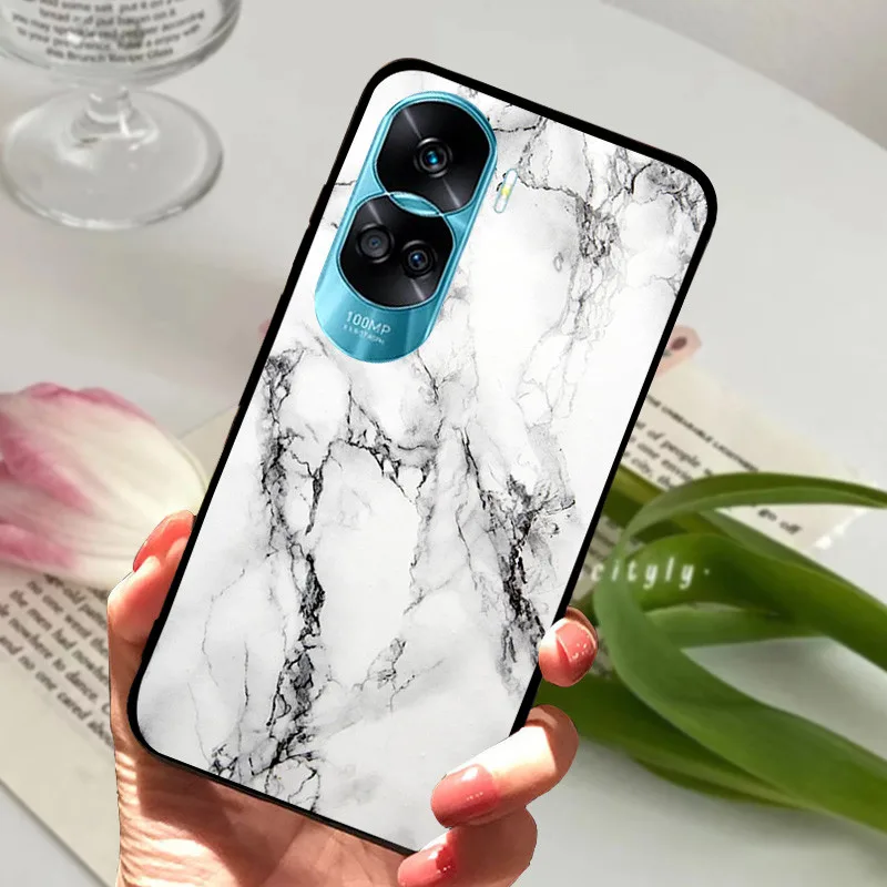 Sleek Black Silicone Soft Painted Protective Case