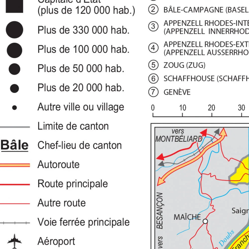 59*42cm The Switzerland Transportation Map In French Wall Art Poster Canvas Painting Travel School Supplies Home Decoration