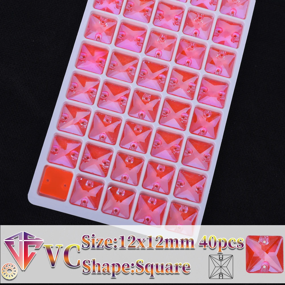 Vc fluor zierende nähen auf ab Strass Quadrat, Navette, Dreieck, Tropfen, runde, kosmische Nähen Diamant Flatback DIY Zubehör Hochzeit – Detail 16