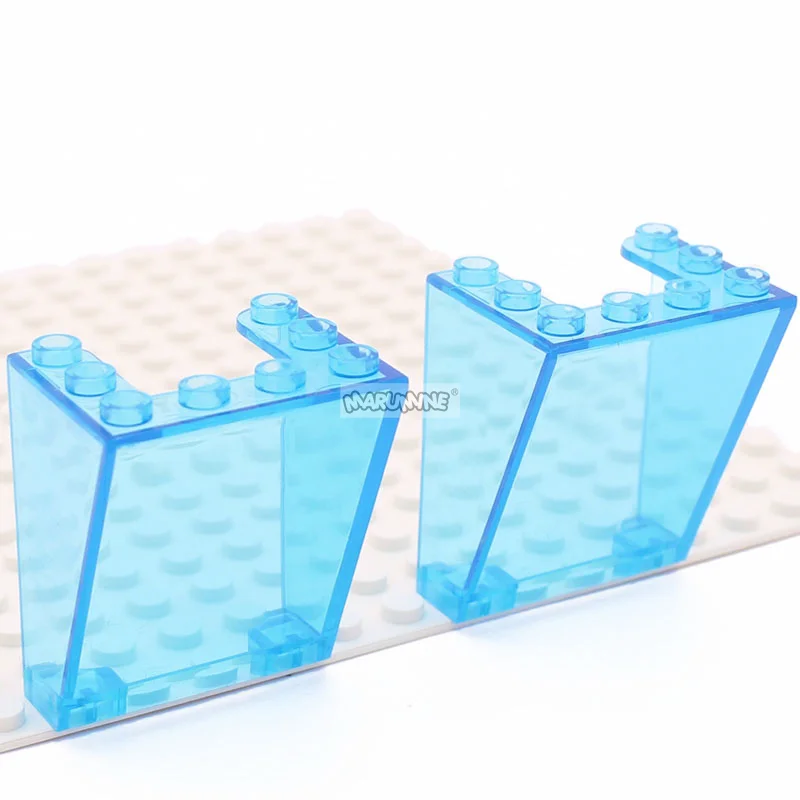 MARUMINE 5PCS 앞 유리 3x4x4 유리 창 MOC 블록 자동차 부품 조립 72475 4872 호환 크리 에이 티브 벽돌 부품 Pannel MOC