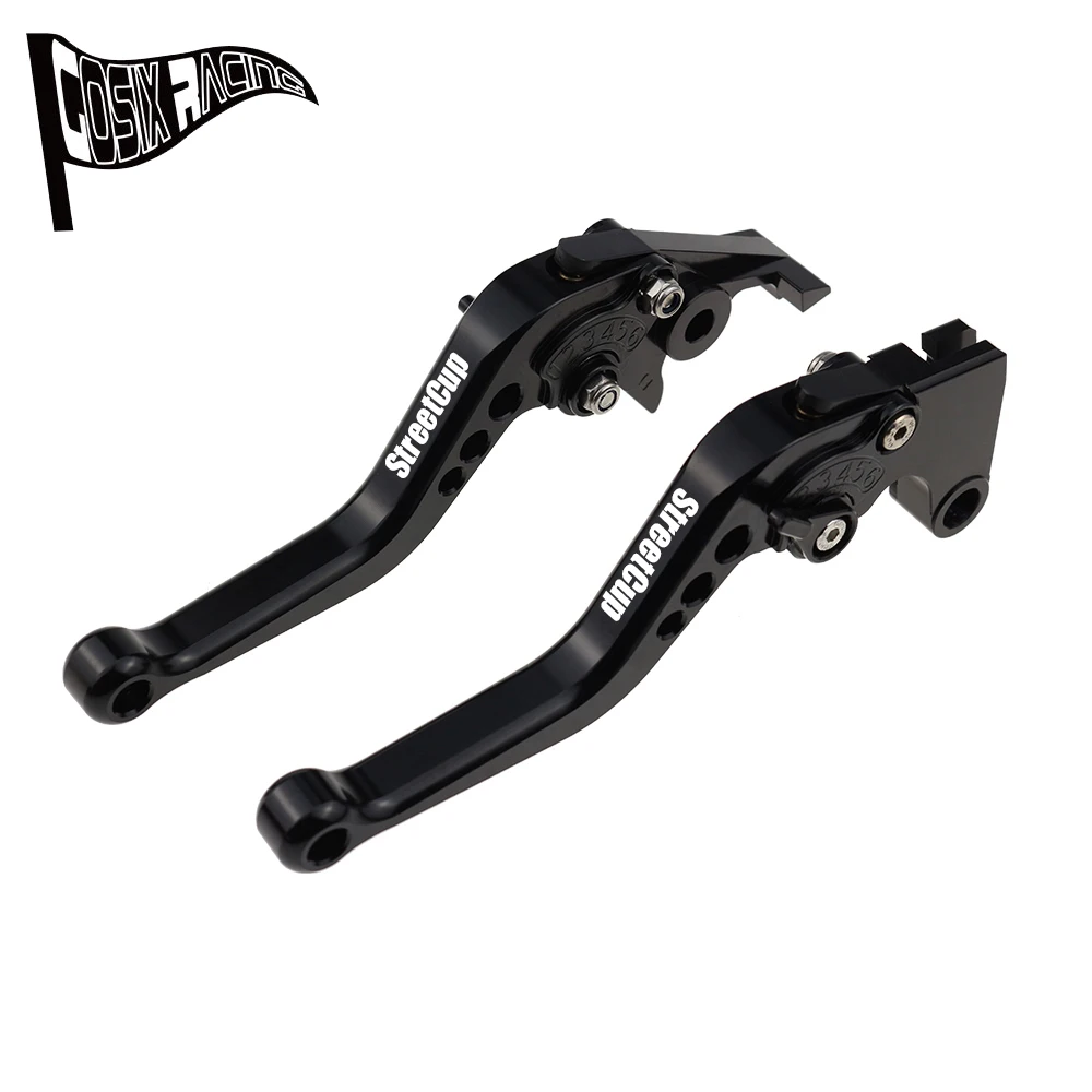 

Fit STREET CUP THRUXTON BONNEVILLE T120 T100 BOBBER Motorcycle CNC Accessories Short Brake Clutch Levers Adjustable Handle Set