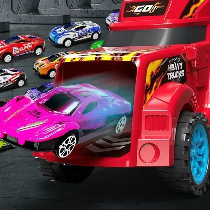 Large Transforming Transporter Car Toy - Educational Folding Track Racing Vehicle for Kids