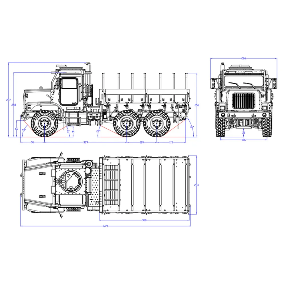 CROSSRC 1/12 RC 자동차, TC6 6X6 6WD 키트, 전기 리모컨 모델 자동차 시뮬레이션, 군용 트럭, 성인 어린이 장난감, 크롤러 자동차