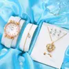 New 10pcs Set Watches Women Leather Band Ladies Watch Simple Casual Womens Analog WristWatch Gift Montre Femme 3