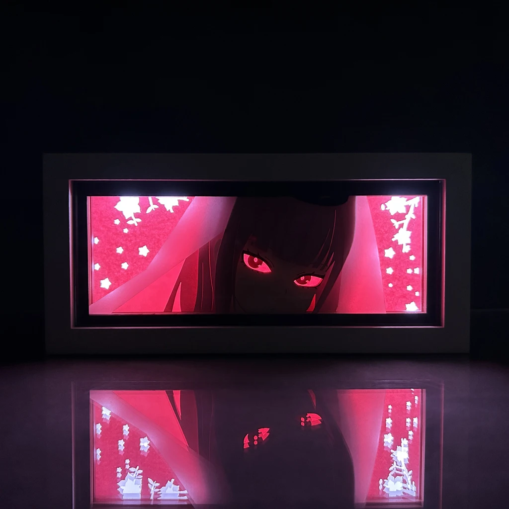 Paper Cut Led Light Box Hololive Mori Calliope for Hoom Decoration Gawr Gura Desk Lightbox Birthday Gift Table Lamps Hakos Baelz 2