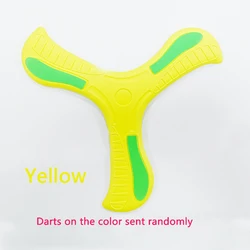 Tri-Blade Outdoor Boomerang - Interactive Flying Disc Game (Yellow Random)