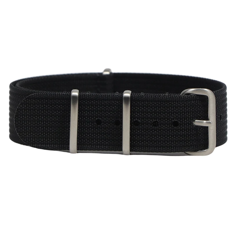 Rugged Retro Ribbed Nylon Military Watch Strap