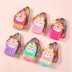 2022 Pop It – sac à bulles en Silicone pour enfant, jouet, lapin souriant, anti Stress, autisme, pochette, cadeau de saint valentin,  Saint   Valentin, cadeau d'anniversaire Souvenirs Cadeaux pour filles Connectez le j 