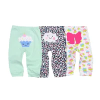 Kiddiezoom 3 Pcs/Lot  Fashion Cartoon 100%Cotton Baby Boy Girl Pants Soft Baby Trousers 1
