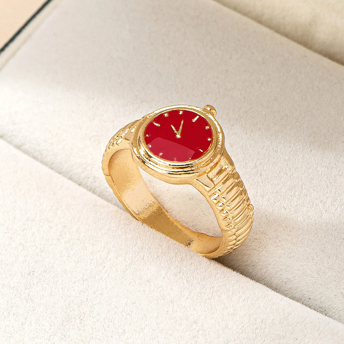 Vintage Punk Finger Watch Mini Alloy Watches for Women Fashion Jewelry Couple Clock Retro Enamel Rings finger rings,fashion rings,fashion ring,punk rings,finger watch