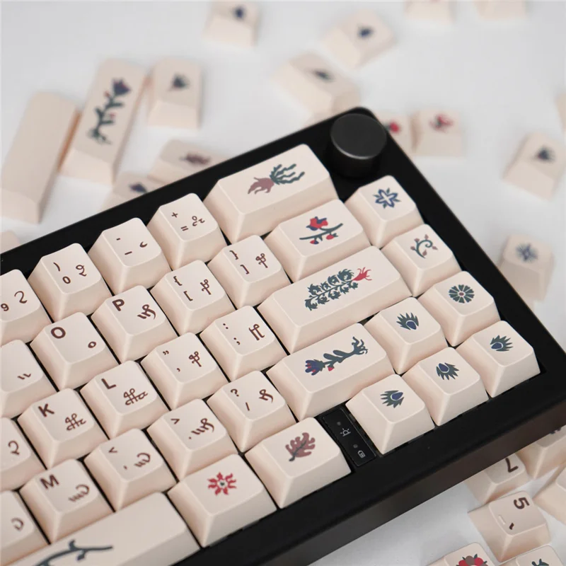 Retro Voynich Manuscript Mechanical Keyboard Keycap 135 Keys PBT