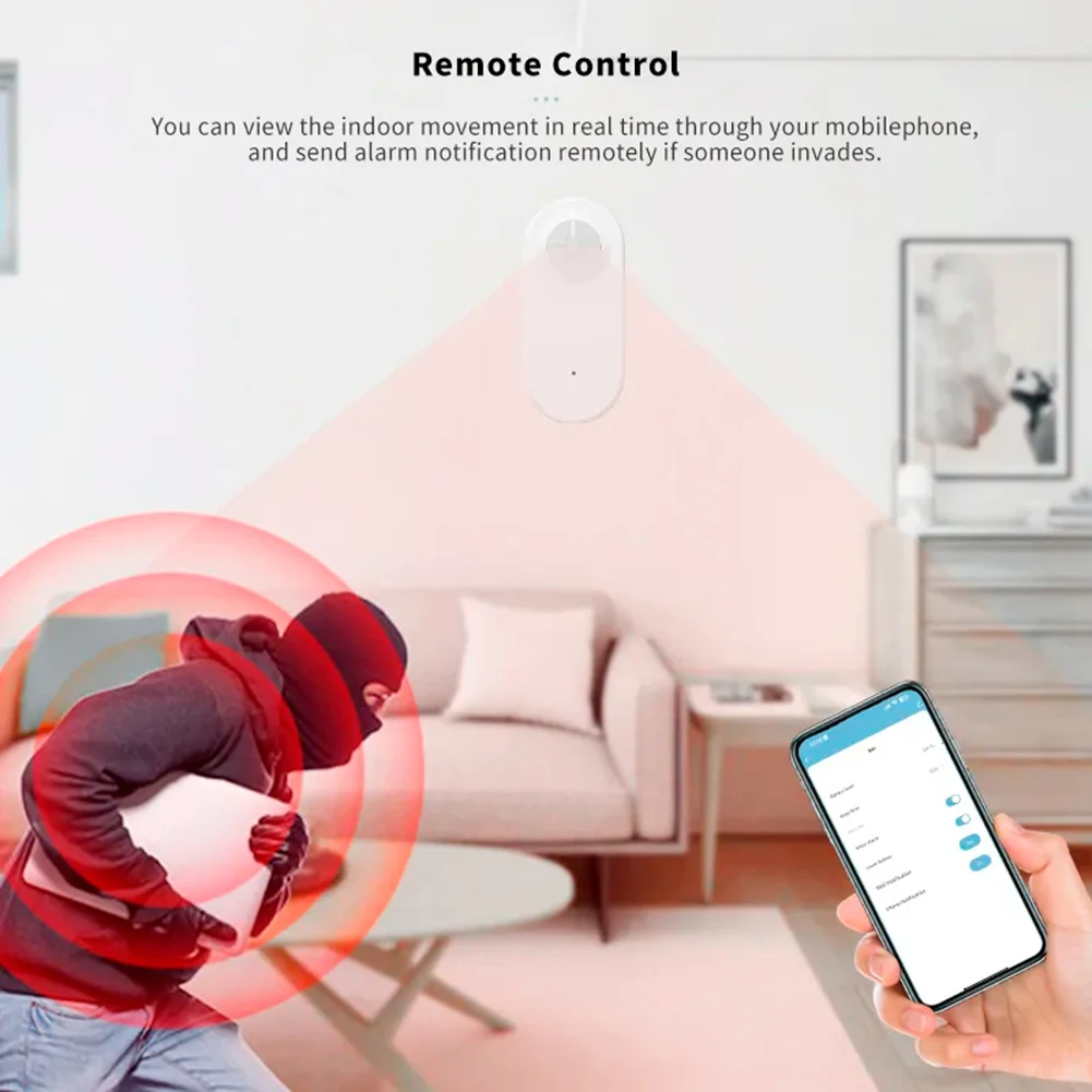 

Tuya WiFi Smart PIR Human Body Motion Detection Sensor Security Anti-Theft Alarm Sensor Smart Life Application Control Life