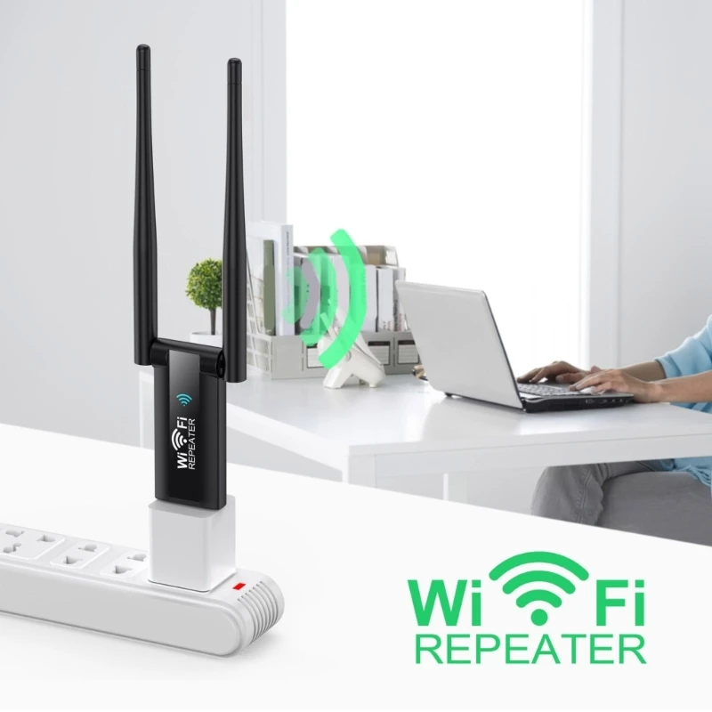 300미터용 2.4GHz USB WiFi 리피터 무선 WiFi 신호 증폭기 부스터