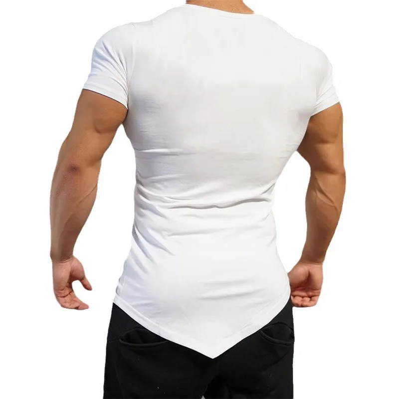 T-Shirt Uomo Slim Fit Manica Corta, T Shirt Palestra Uomo - Foto 2