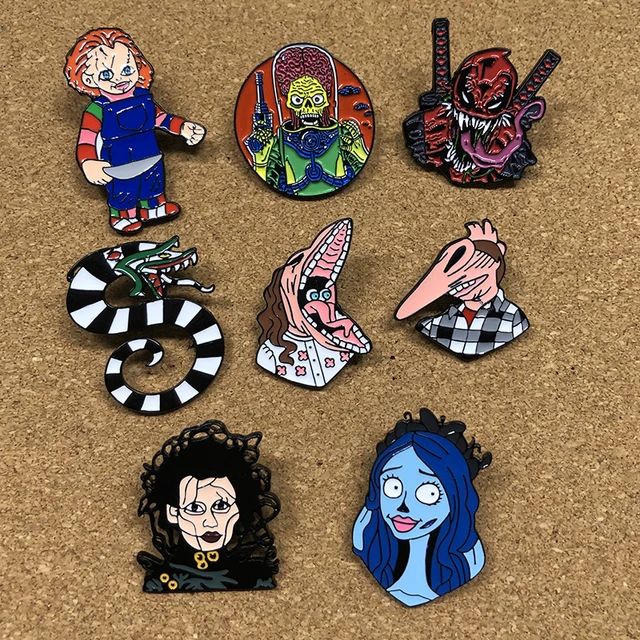 Horror Movie Creepy Book Enamel Pins Retro Necronomicon Lapel Badge  Brooches Accessories Pin for Clothes Backpack Halloween Pin - AliExpress